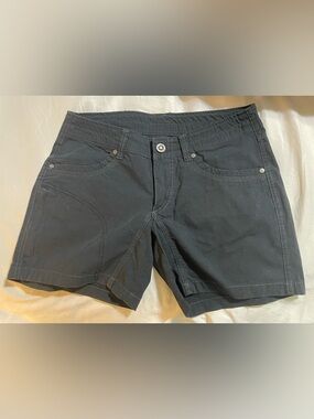 Kuhl Shorts Womens Size 2 Gray Hiking Outdoor Stretch Zip Pocket Quick Dry Nylon